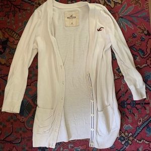 White Hollister Cardigan